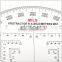 6 inch military protractor for soldiers training, transparent high quality protractor for military, half moon shape #KMP-1