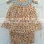 Latest fashion spanish floral boutique clothes two pieces baby ruffle gift set