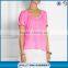 Womens bright color V neck basic t-shirt