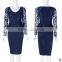 F20037A lady patchwork dress design top fashion sexy women lace dress