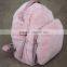 Myfur Baby Pink Girls Real Rabbit Fur Trim Leather Backpack Bag Wholesale