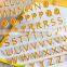 custom cheap adhesive sticker Alphabet / Number shape glitter sticker Children DIY sticker