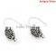 Earring Wire Hooks Round Antique Silver Pattern Carved W/Loop 22x23mm,15 Pairs