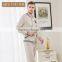 Factory Price Qianxiu Autumn Baseball Jersey Open Front Knit Cotton Night Suit for Man