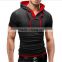 Wholesale blank Casual Short Sleeve fit running t shirt with hoodies /custom men t-shirts 100% cotton with high quality