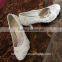 Professional manufacturer leather high heel dress women wedding shoes WS048