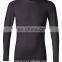 Quick dry sports black front mens Compression T-Shirt