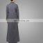2016Modern Apparel Islamic Clothing Man Grey Thobe Muslim Thobe For Man