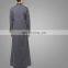 2016Modern Apparel islamic Clothing Man Grey Thobe Muslim Thobe For Man