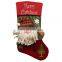 43CM Large 3D Merry Christmas Embroidery Home Decoration Christmas Stockings - Santa Claus