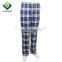 Men's cotton/polyester mixed sleepwear, checked flannel pajama