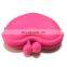 Mini Heart Shape Key Coin Holder Wallet Women Clutch Promotion Silicone Coin Purse