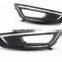 Auto body parts Front fog lamp grille with LED daily light for ford Focus 2015-2018 fog lamp frame