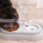 Auto Water Circular Pet Bowl Pet Feeder Double Bowls Cats Dogs Multi-use Neck Protection