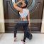 Wholesale 2 Piece Cut Out Lace Detachable Sport Tracksuit Set for Women