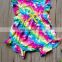 Baby Girls unicorn rainbow Pattern Romper 2019 New Summer Newborn Baby Girl Floral Romper Fly Sleeve Jumpsuit