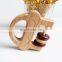 Smile Holding Ring Baby Emotional Comforter Toys Wooden Baby Rattles
