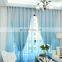 Wholesale new designs beautiful 2 layer polyester star lace decorativas fabric Ombre blackout curtain for bedeoom and livingroom