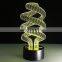 3D LED Night Lamp Hot Sale ABS Touch Base Abstract Spiral Bulb Lamp LED Night Light Table Illusion Decorative Lamp