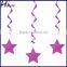 Metallic Dangling Silver Star Swirls /Silver Star Hanging Decoration /Wall Decoration SD057