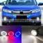 2 Functions Auto LED DRL Daytime Running Light Car Angel Eyes Fog Lamp Foglight For Honda Civic 2016 2017 2018