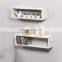 Wall Mounted Whitewashed Wood Cubby Floating Display Storage wooden Shelf