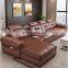 Factory Supplier Living Room L Shape Leather Sleeper Sofa Set