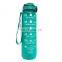 2021 ready to ship eco friendly portable tritan BPA free frosted plastic motivational milk jug water bottle 1 litre fitness