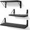 Rustic Floating Shelves Decorative Wall Shelves Set of 3 Wall Mounted Wood Shelves