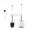 Hot Selling Quick Drying Bathroom Toilet Cleaning Brush Silicone Toilet Brush and Holder Set