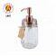 Wholesale factory price stainless steel pump soap liquid foam glass mason jar dish soap dispenser with plastic mason jar pump