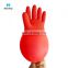 Individual Pack Red Color Chemical Resistant Anti Slip High Grip Work Wrinkle Rubber Gloves For Fishing