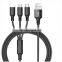3 In 1charging cable Multiple Micro Charger Braided Type C USB C Data Cable