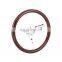 Steering Wheel Vintage Wooden, Flat Wood Finish Steering Wheel Wood Rim Steering Wheel
