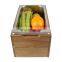 Wood Compost Bin Kitchen with Stainless Steel Counter Compost Bin Countertop Compost Bin with Lid and Bamboo Box