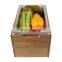 Kitchen Compost Bin Smell Proof Rust Proof Stainless Steel Insert Countertop Compost Bin  Acacia Wood Box With Lid