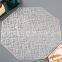 Cheap Metallic Golden Silver Rose Gold Colored Octagonal PVC Place mats For Wedding Dinning Table