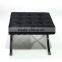 stainless steel X frame barcelona ottoman