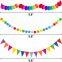 Indoor Outdoor Wedding Round Hanging Chinese Paper Pom Poms Kit with Paper Fan Decoration