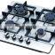 Anti finger print surface 4 burner built in gas cooker with CE