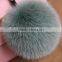 Fashion Trendy Women Girls 100% Real Fur Pom Pom Key Chains