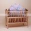 Multifunctional wood baby crib