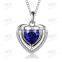 hot sale necklace heart zircon jewelry necklaces white gold plated