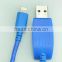 2015 hot selling Micro USB Data Cable with LED light for Iphone/Ipad
