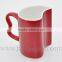 DIY 2015 New Arrival cheap lover ceramic mugs double color changing mugs with ear shape handle