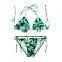 Green Leaf Sexy Women Digital Print Bikini Set