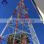 Galvanized self supporting telecommunication steel towers