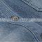 2014 European half sleeve Vintage Hole Loose Long Shirt Coats Ladies Plus Size denim jean coat for women