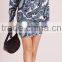 collarless shirt dress blue/white paisley