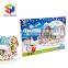 Christmas Eve Snow Blue Villa 3d Paper Puzzle